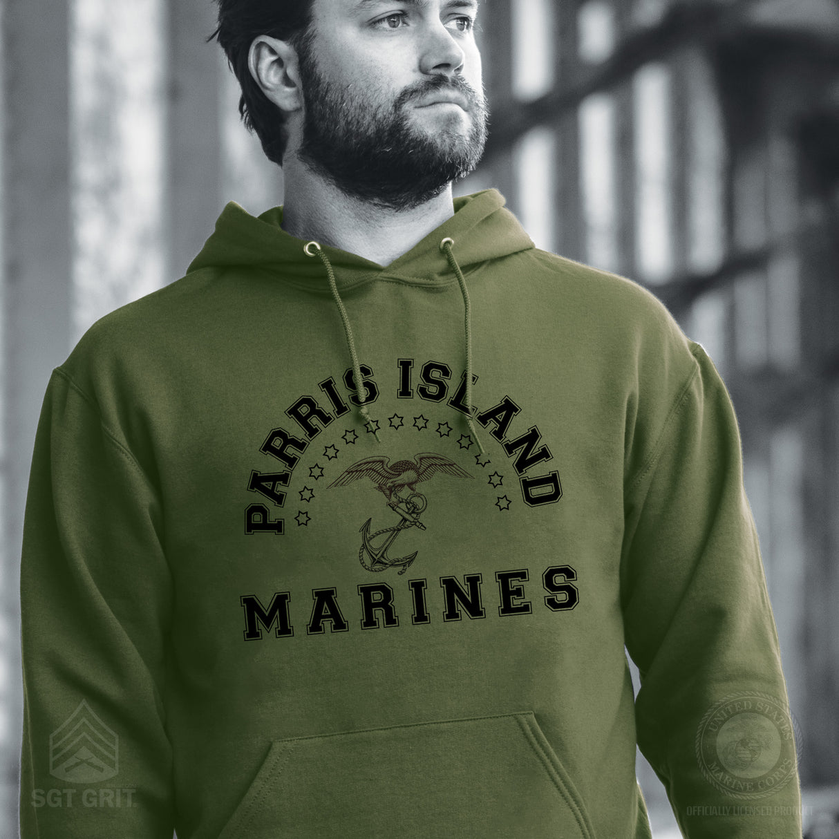 MCRD Vintage Eagle & Anchor Hoodie - SGT GRIT