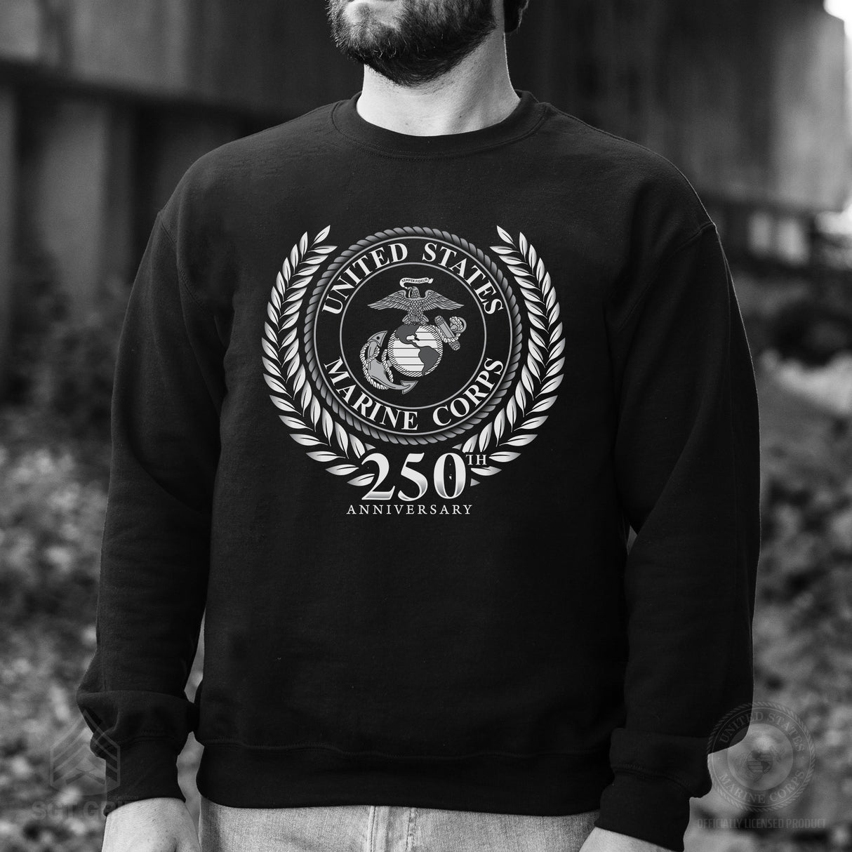 USMC 250th Anniversary Grayscale Sweatshirt - SGT GRIT