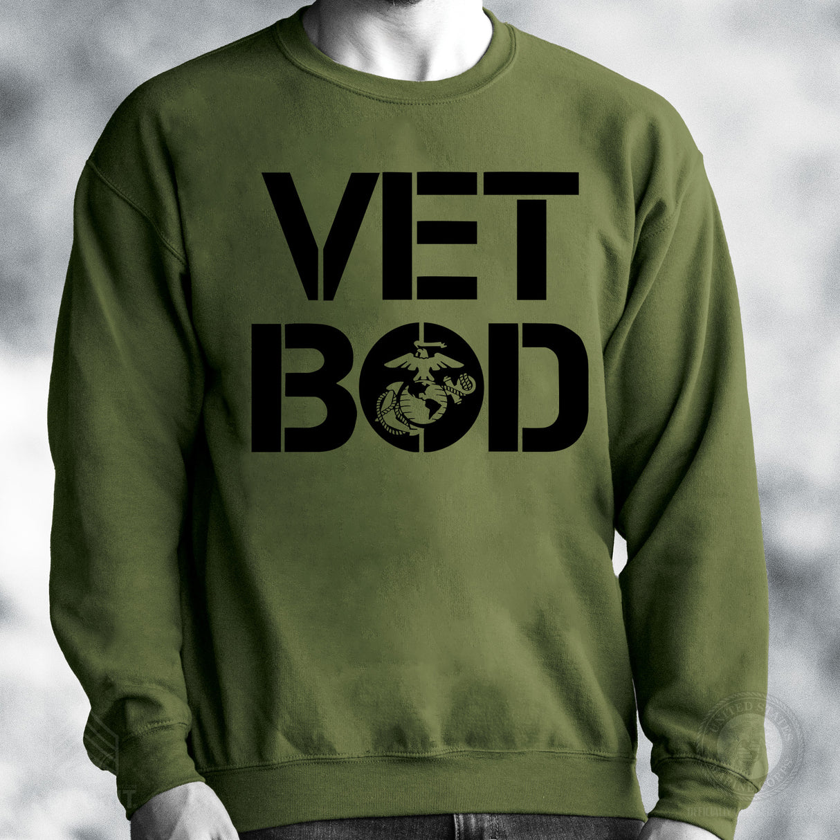 Vet Bod Sweatshirt- OD Green - SGT GRIT