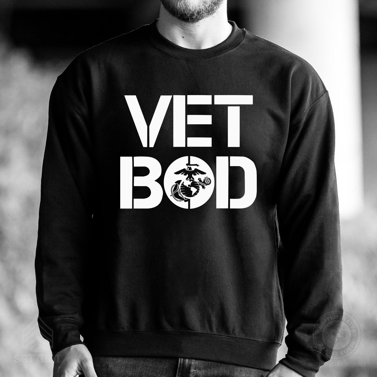 Vet Bod Sweatshirt- Black - SGT GRIT