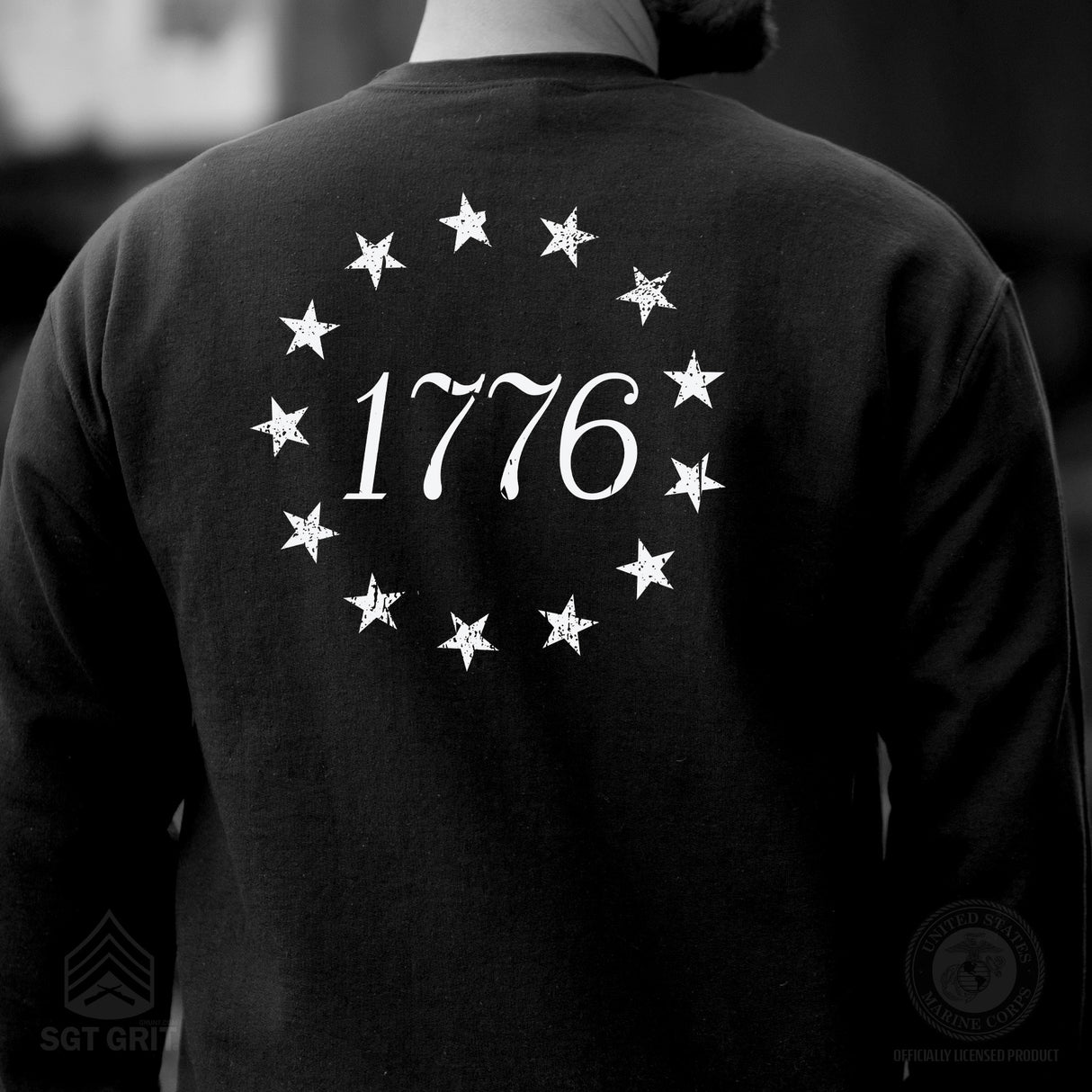 1776 Betsy Ross Flag Sweatshirt - Back Design - SGT GRIT