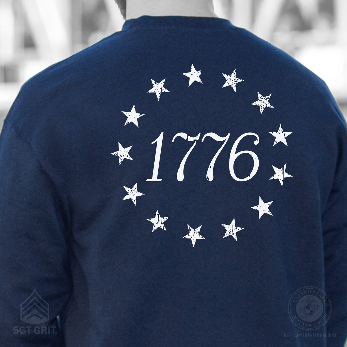 1776 Betsy Ross Flag Sweatshirt - Back Design - SGT GRIT