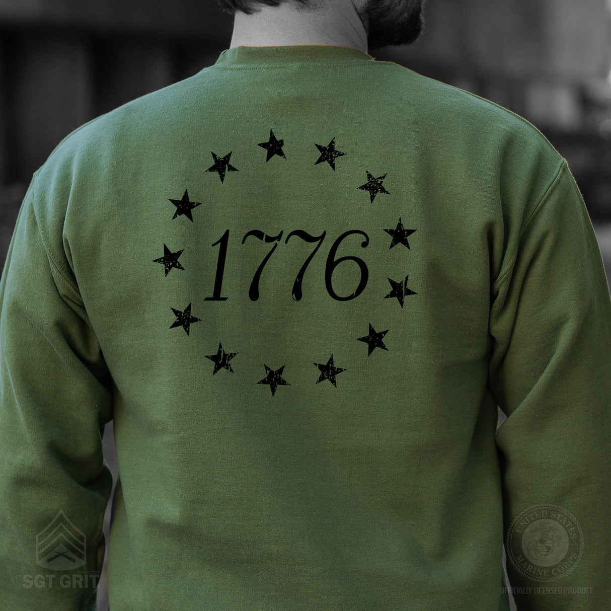 1776 Betsy Ross Flag Sweatshirt - Back Design - SGT GRIT