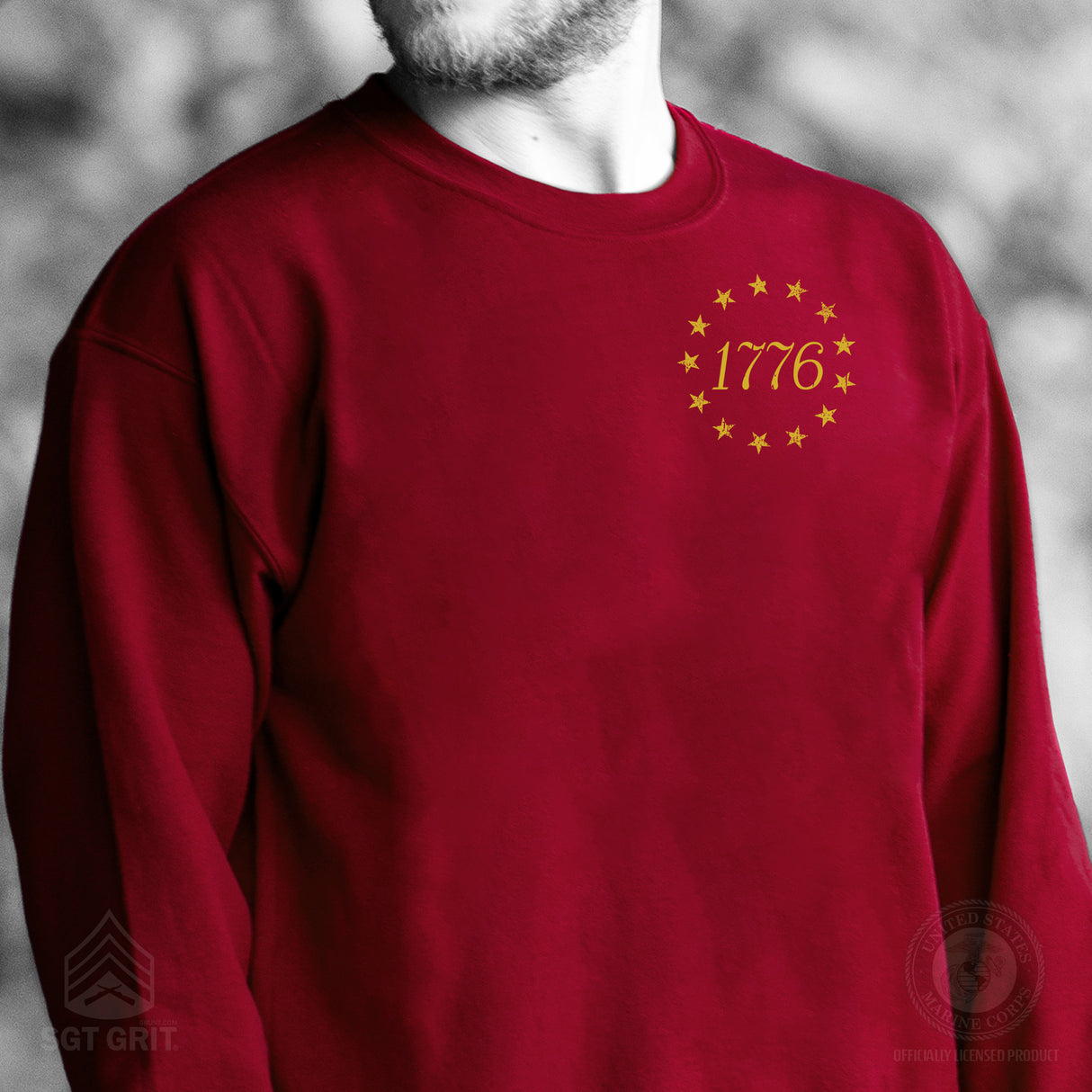 1776 Betsy Ross Flag Sweatshirt - Back Design