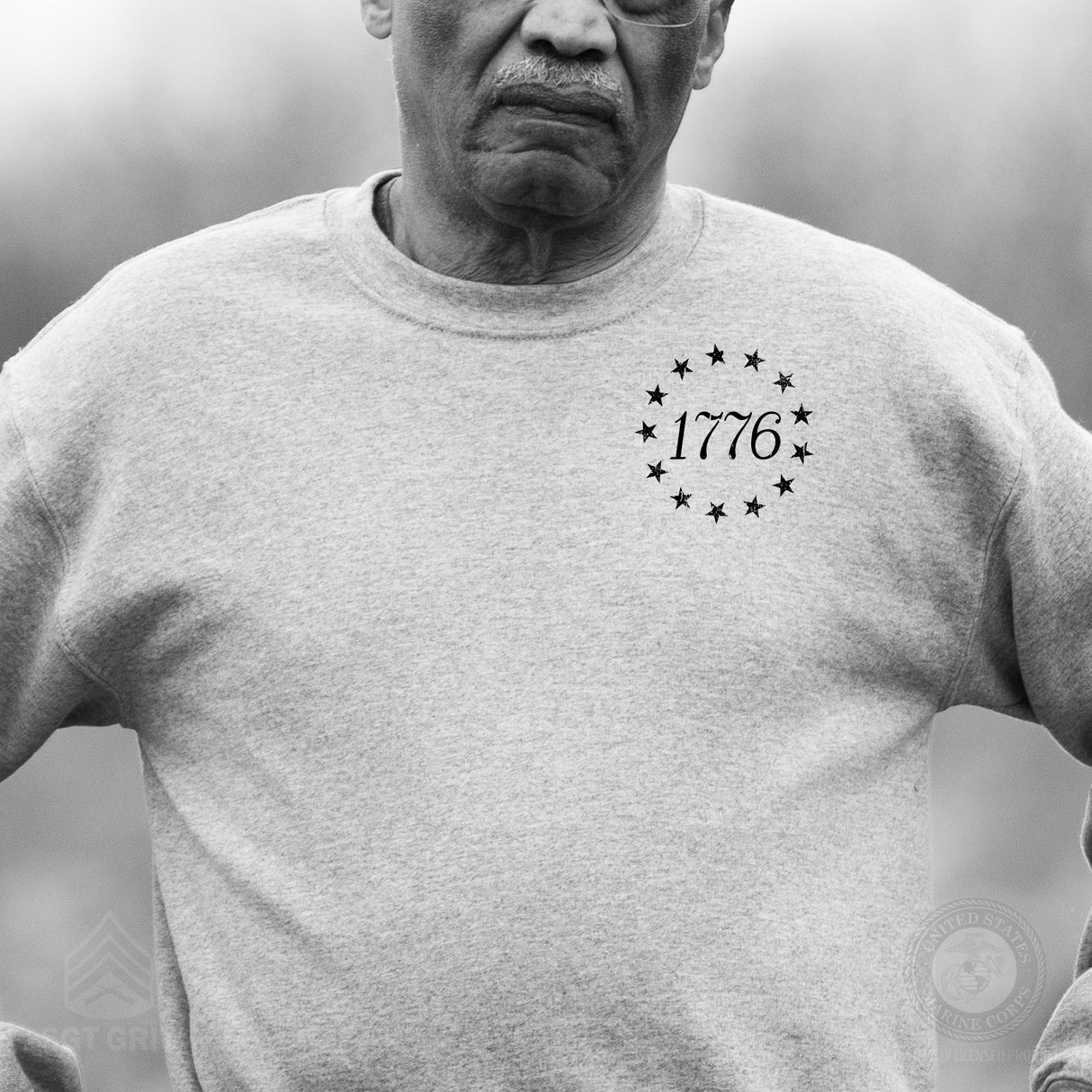 1776 Betsy Ross Flag Sweatshirt - Back Design - SGT GRIT