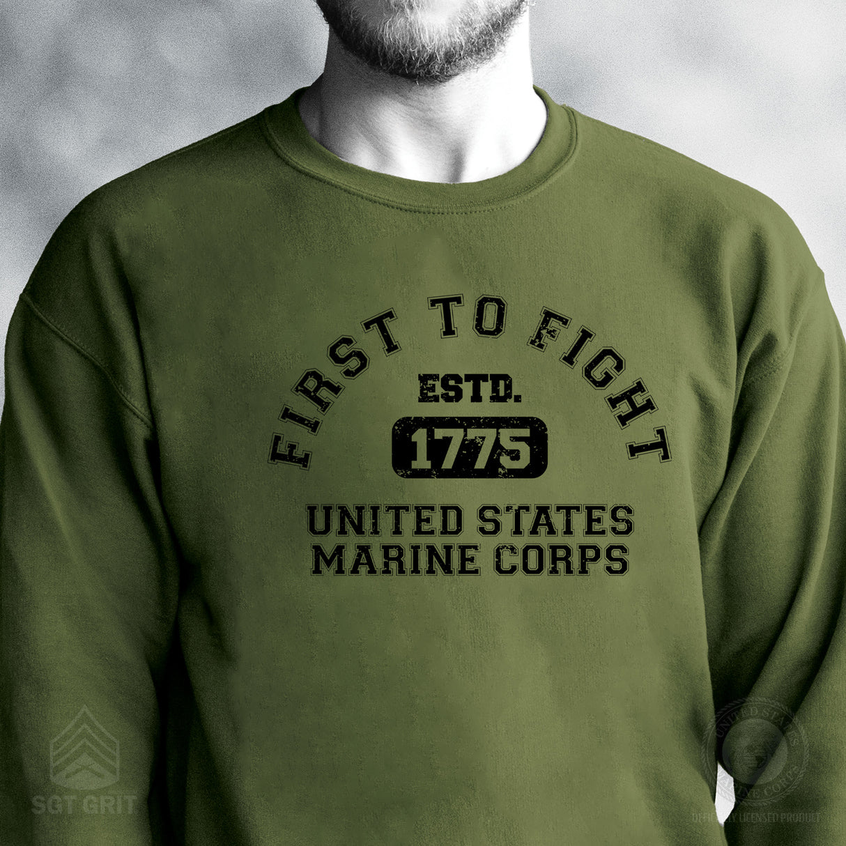 First to Fight Collegiate USMC Sweatshirt - SGT GRIT