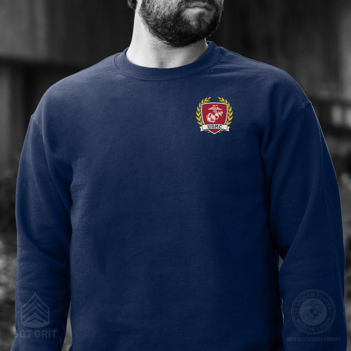 Collegiate Left Chest Crest Sweatshirt - SGT GRIT