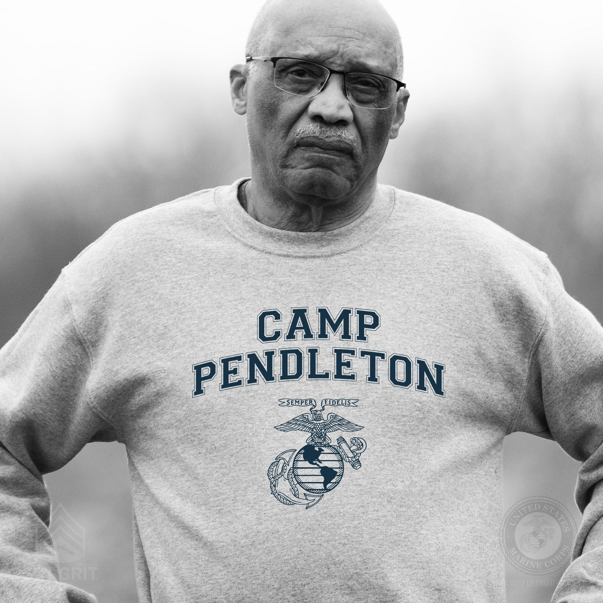 Marine Corps Base Collegiate EGA Sweatshirt - SGT GRIT