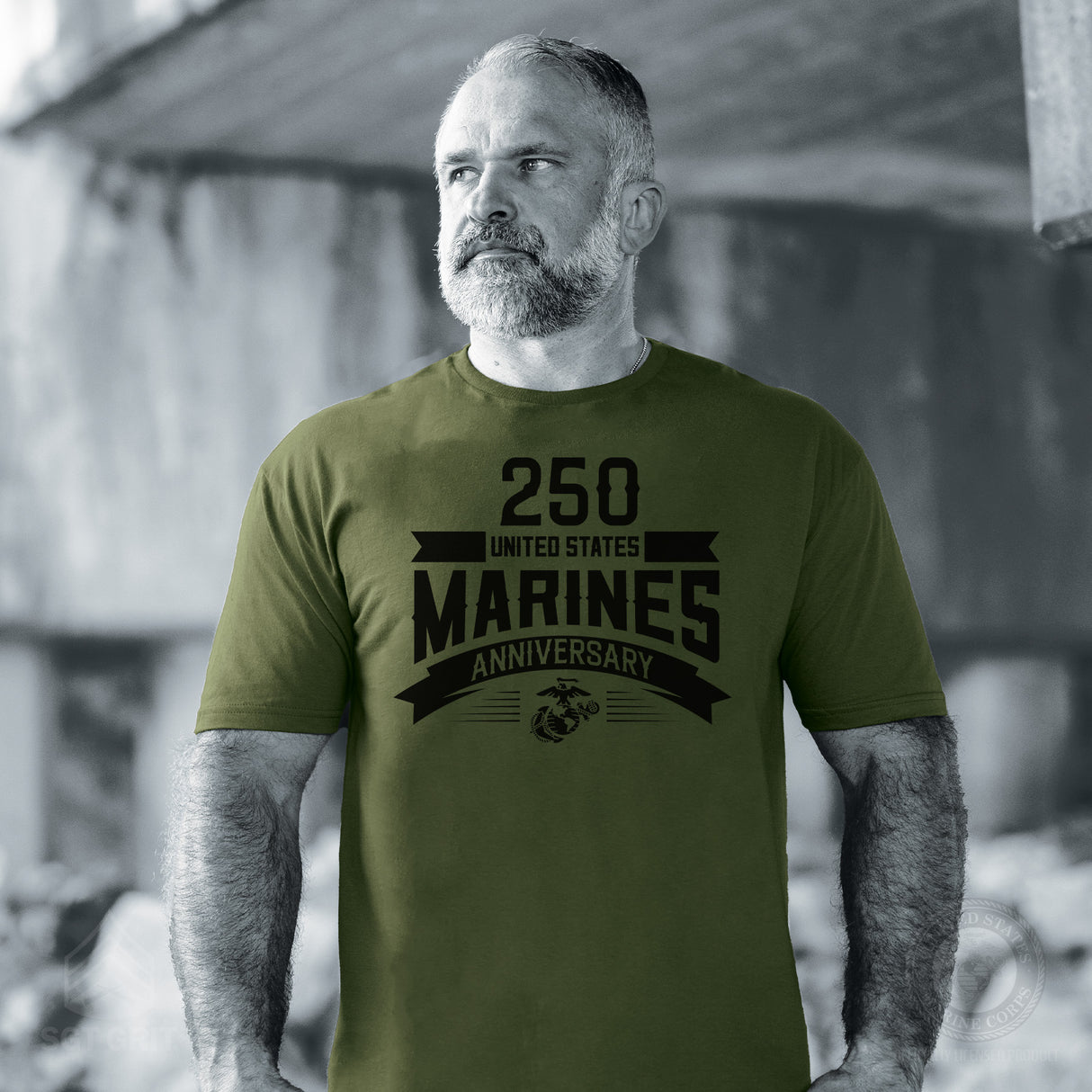 USMC 250th Anniversary Ribbon T-Shirt - SGT GRIT