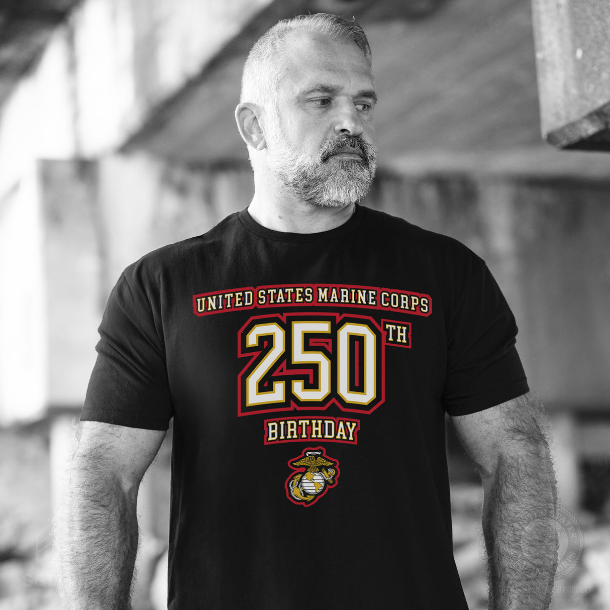 USMC 250th Birthday Athletic T-Shirt - SGT GRIT