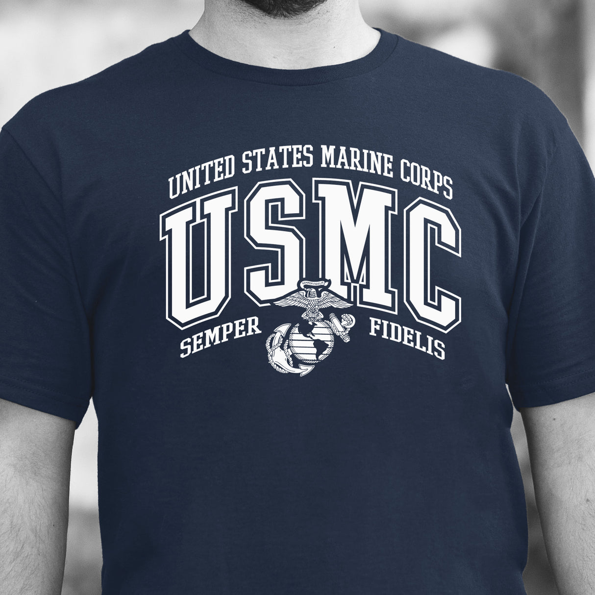 USMC Bold Collegiate T-Shirt - SGT GRIT