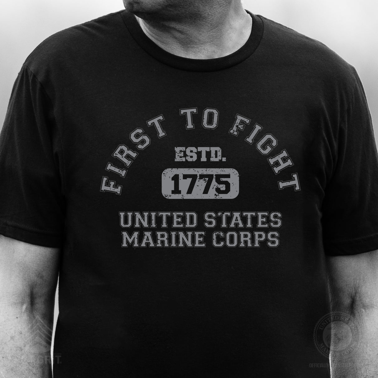 First to Fight Collegiate USMC T-Shirt - SGT GRIT