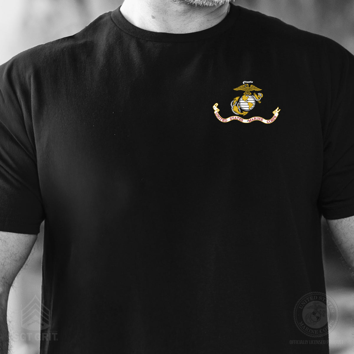 USMC Christmas Stocking T-Shirt- Left Chest - SGT GRIT