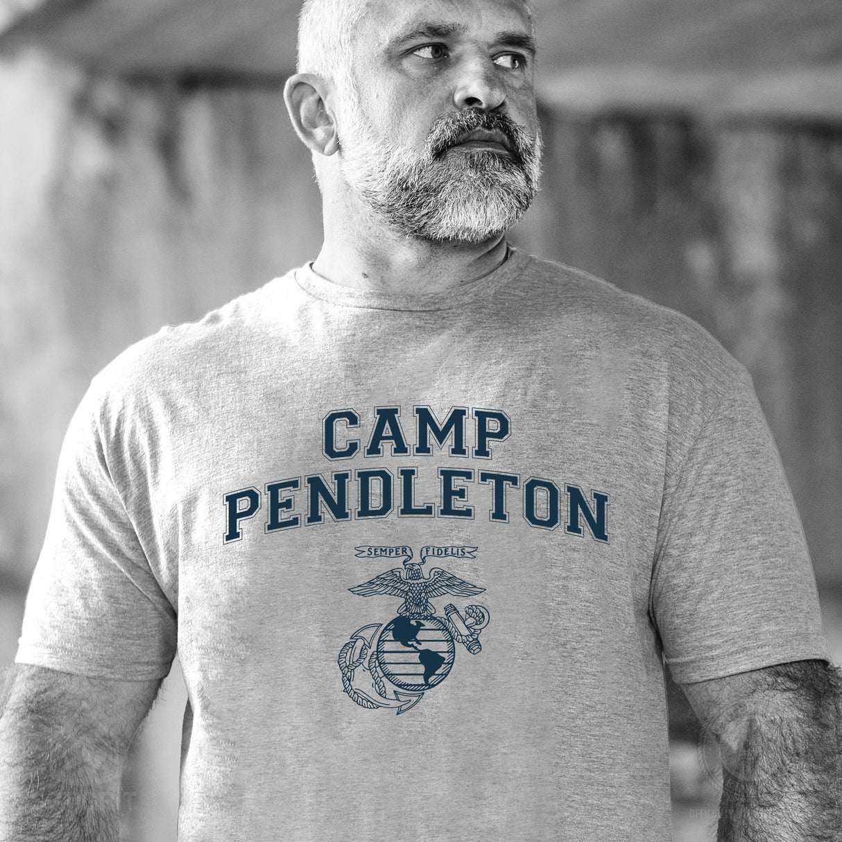 Marine Corps Base Collegiate EGA T-Shirt - SGT GRIT