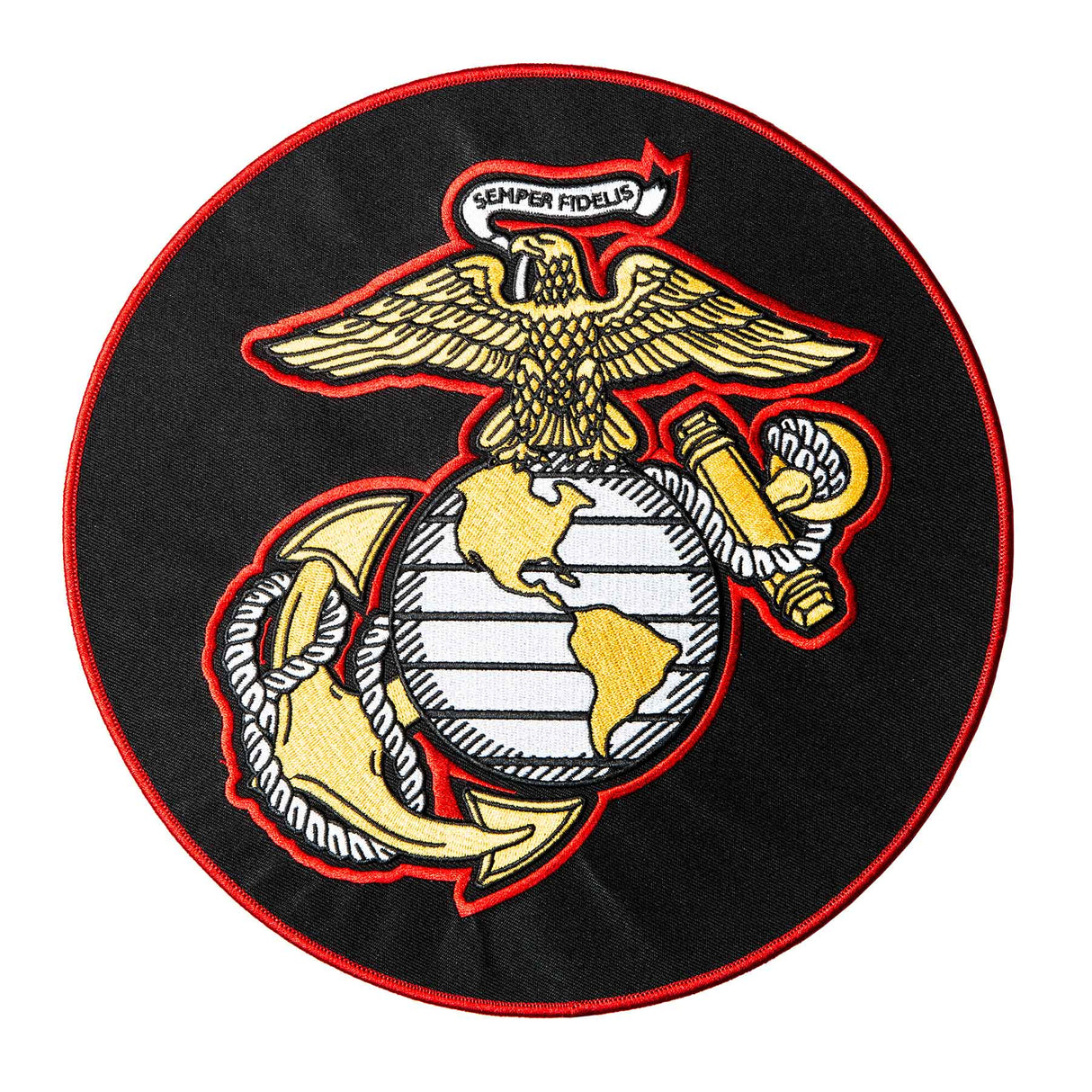 Eagle, Globe, and Anchor 10 inch Patch- Red and Gold - SGT GRIT