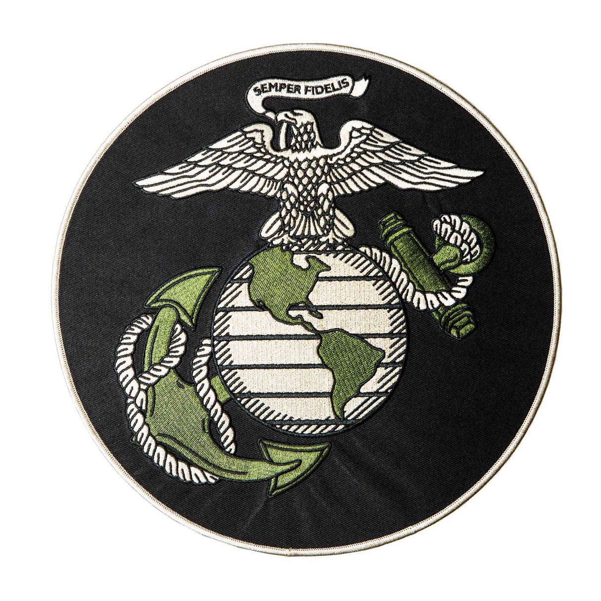 Eagle, Globe, and Anchor 10 inch Patch- Tan and OD Green - SGT GRIT