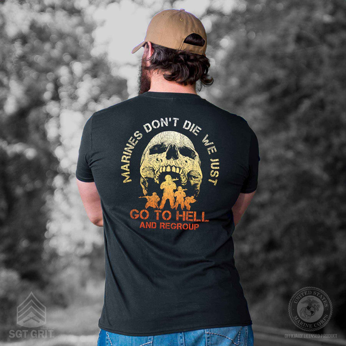 Marines Don't Die Pocket T-Shirt - SGT GRIT
