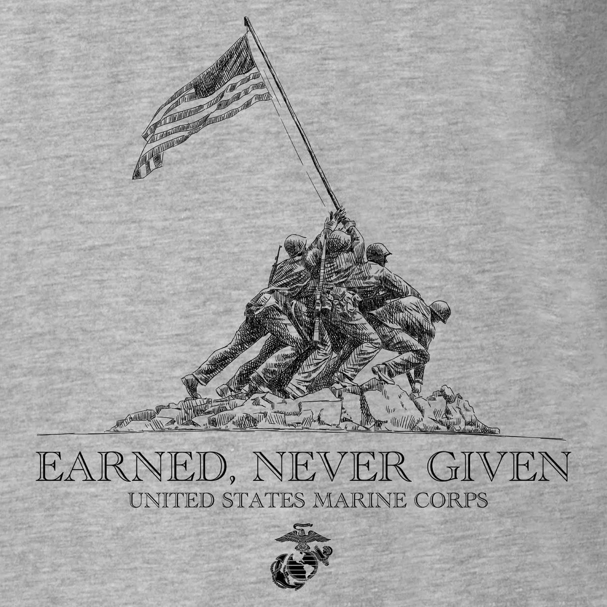 Earned Never Given Back With Front Pocket T-shirt - SGT GRIT