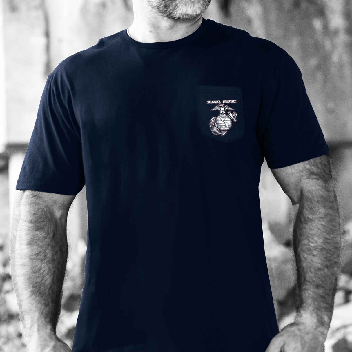 Leathernecks Back With Full Pocket T-shirt - SGT GRIT
