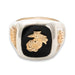 Sterling Silver Ring With 14K Gold EGA - Customizable - SGT GRIT