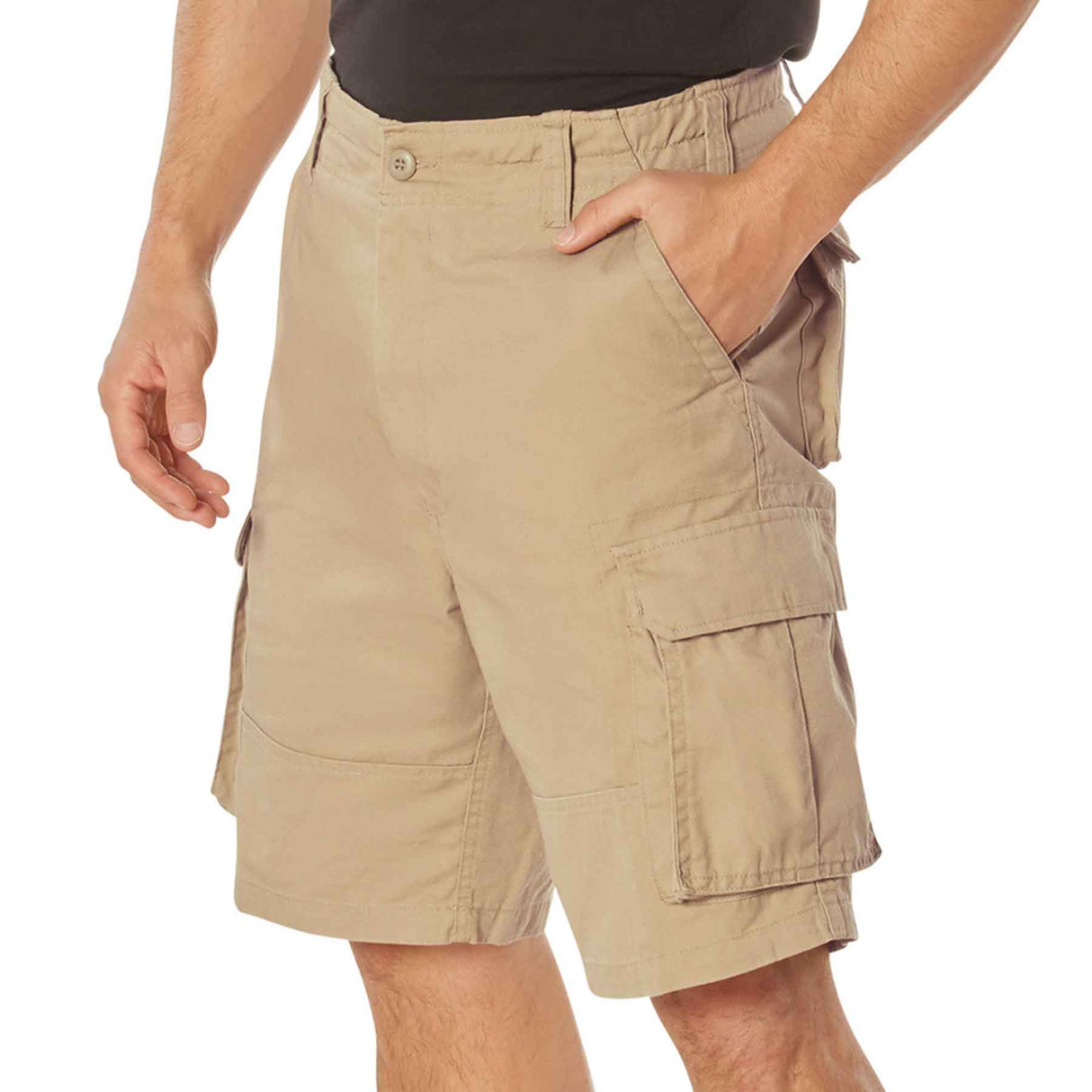 Paratrooper Cargo Shorts - Khaki - SGT GRIT