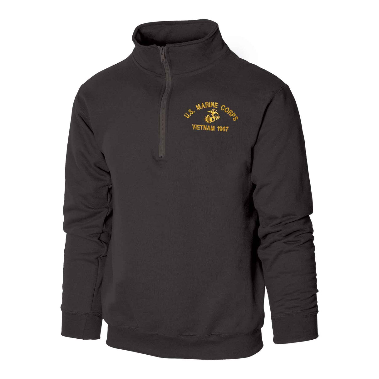 Customized Qtr Zip Cadet Collar Sweatshirt - SGT GRIT