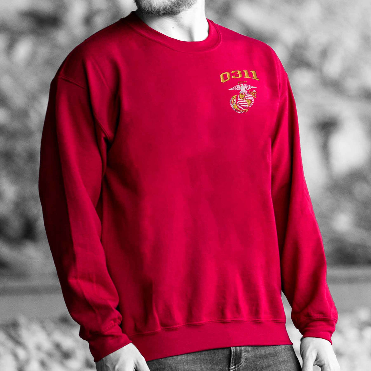 Marine Corps MOS Embroidered Sweatshirt - SGT GRIT