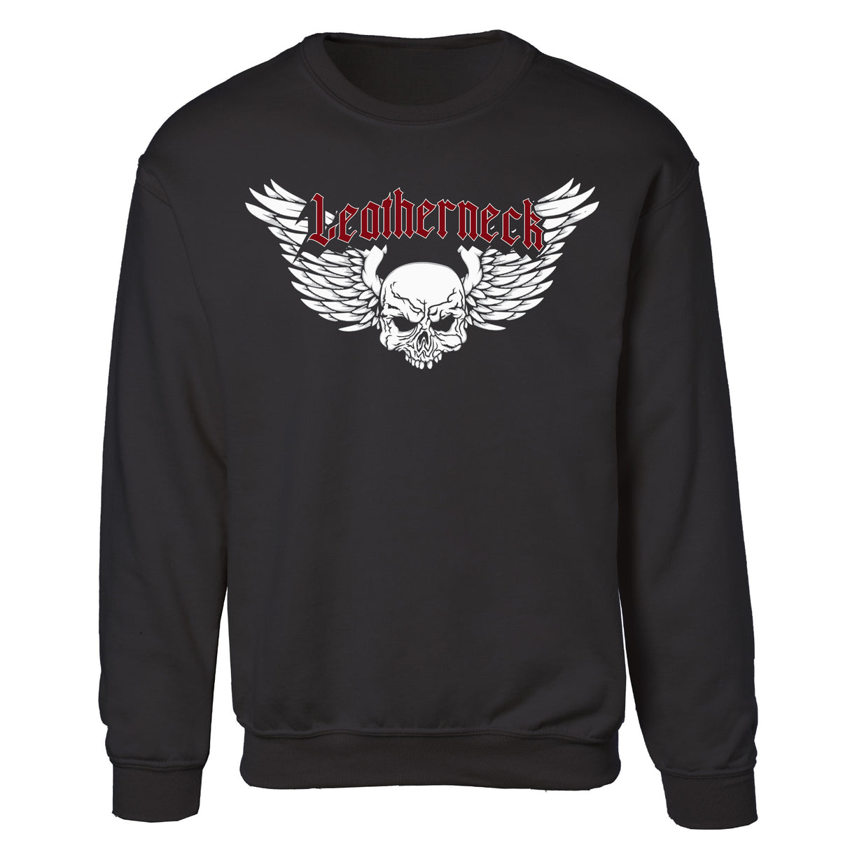 Leatherneck Skull Sweatshirt - Black - SGT GRIT