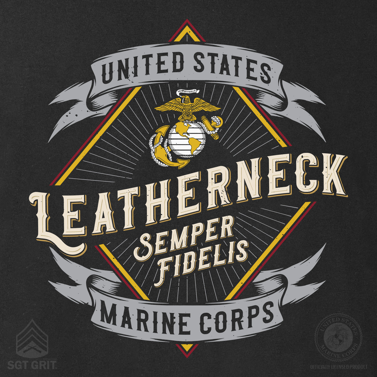 Marines Leatherneck Diamond Sweatshirt - SGT GRIT