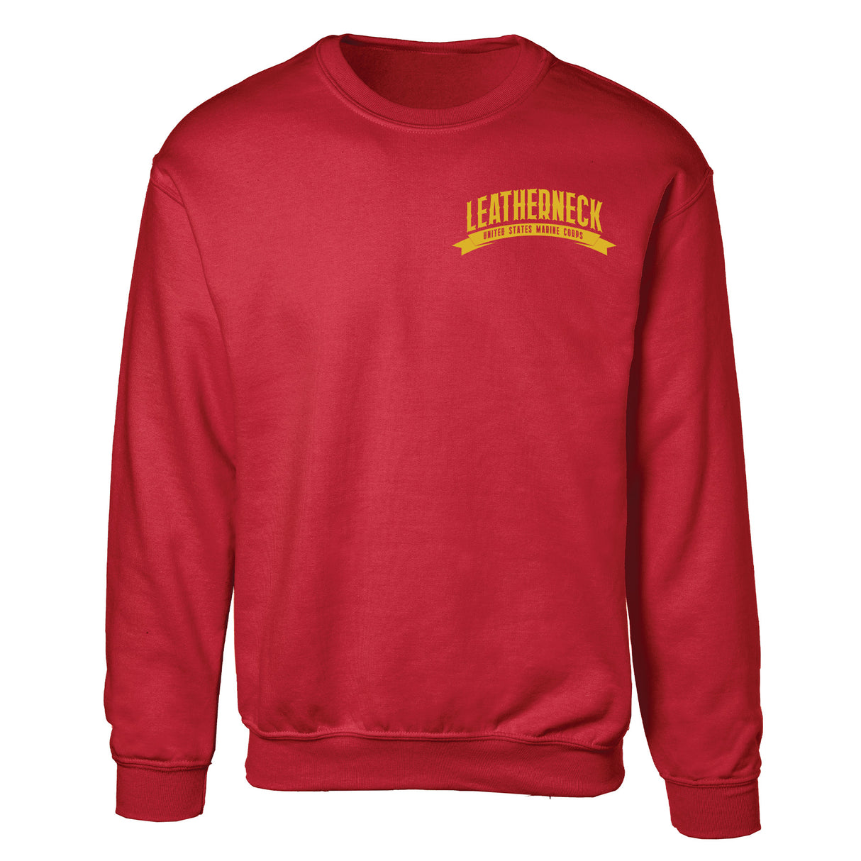 USMC Leatherneck Left Chest Sweatshirt- Red - SGT GRIT