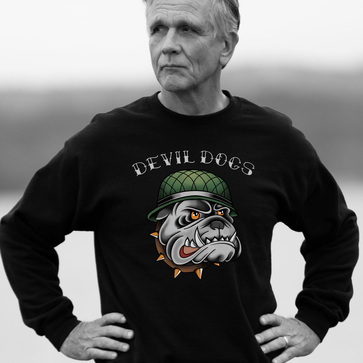 USMC Vintage Tattoo Devil Dogs Sweatshirt - SGT GRIT