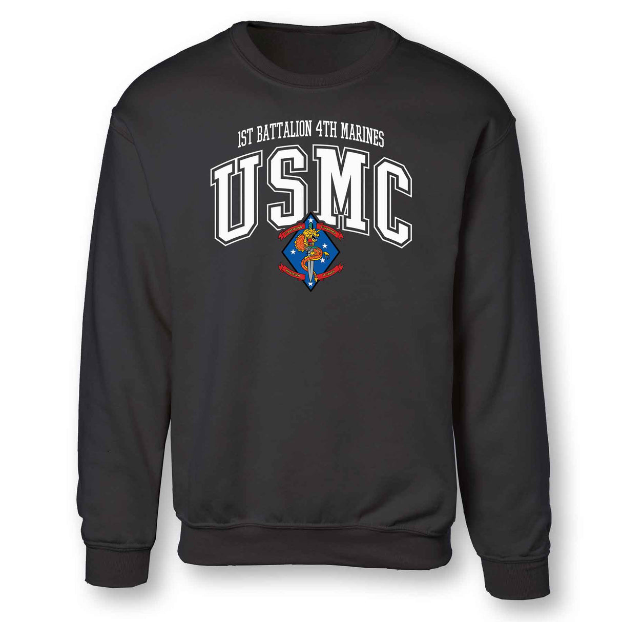 1st Battalion 4th Marines Arched Sweatshirt - SGT GRIT