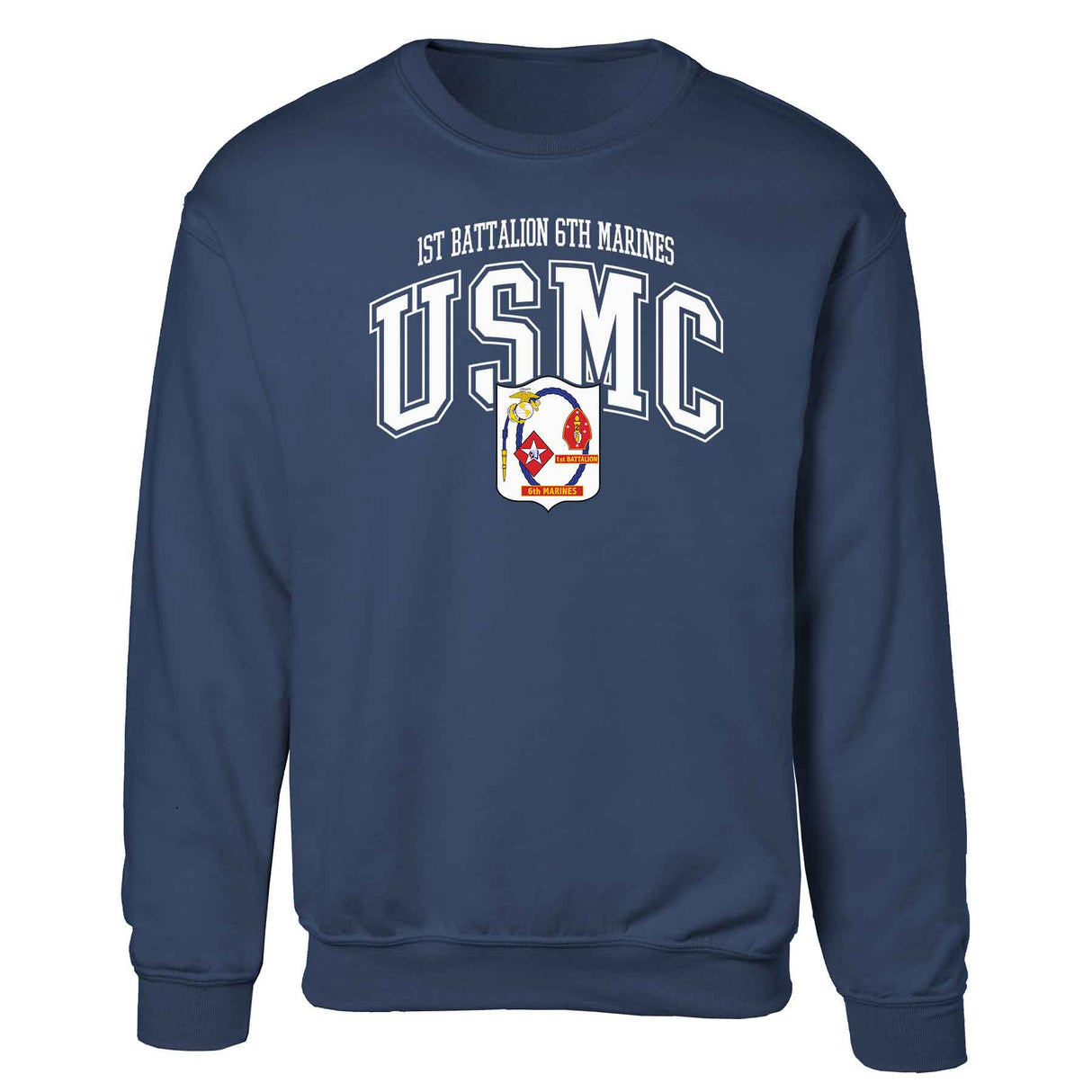 1st Battalion 6th Marines Arched Sweatshirt - SGT GRIT