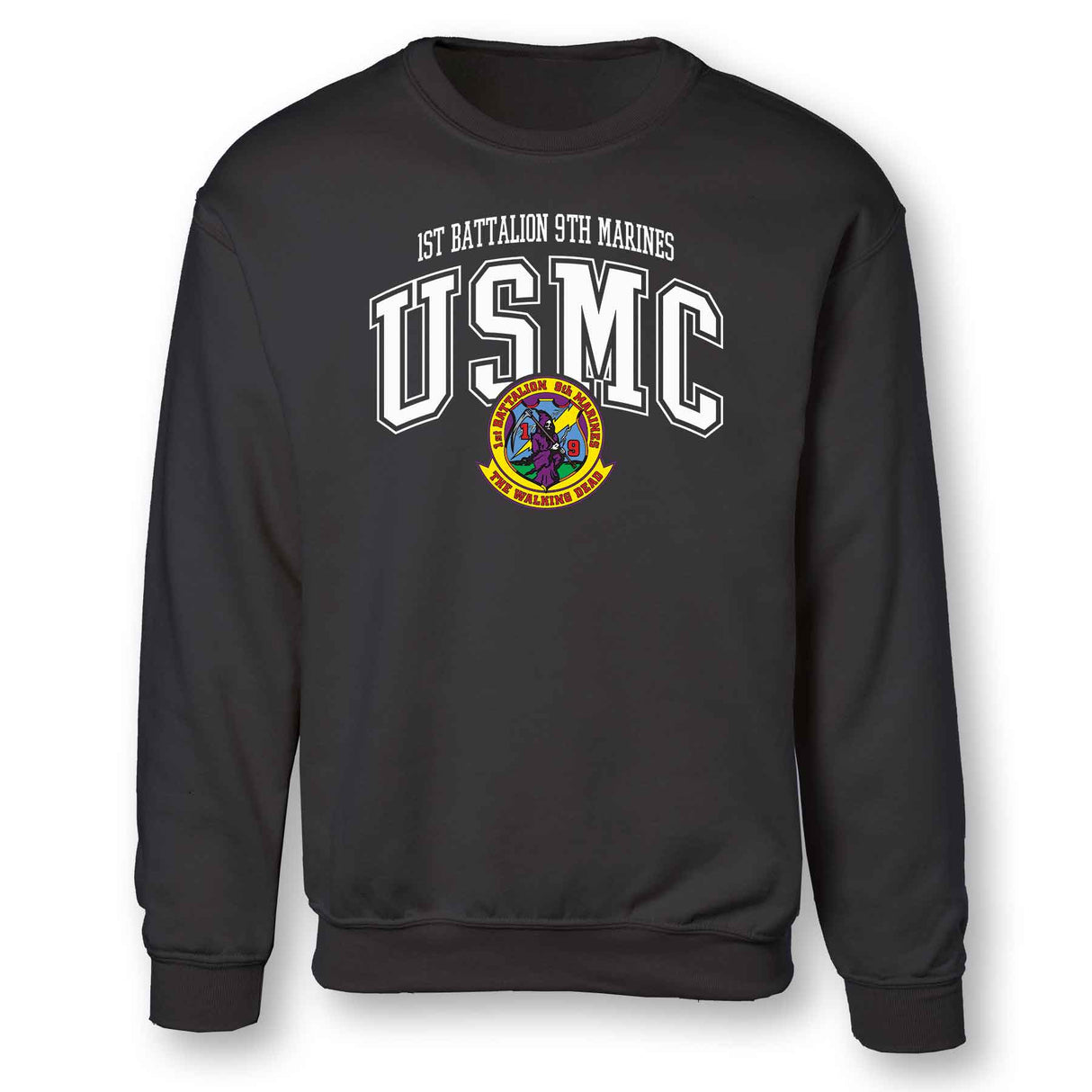 1st Battalion 9th Marines Arched Sweatshirt - SGT GRIT