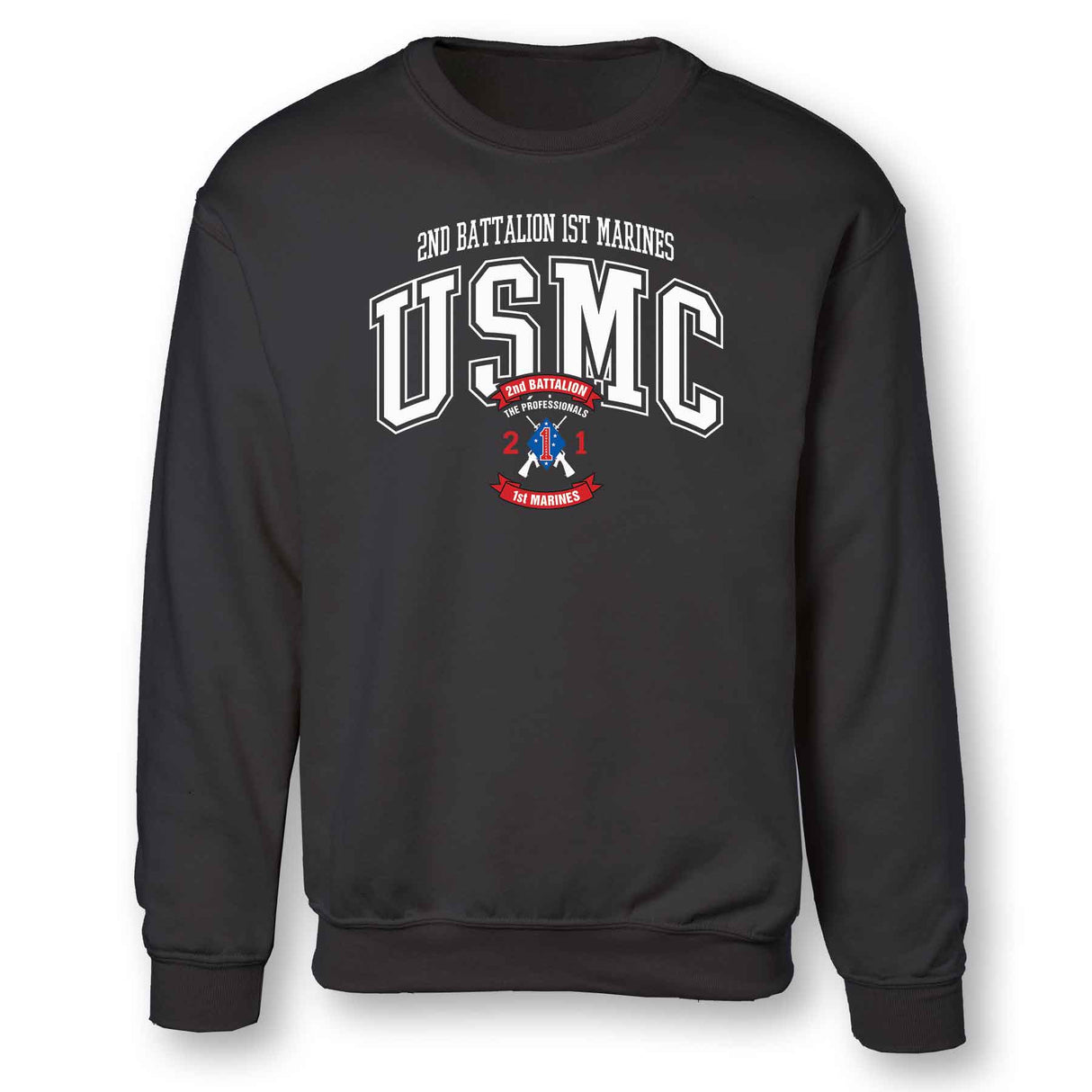 2nd Battalion 1st Marines Arched Sweatshirt - SGT GRIT