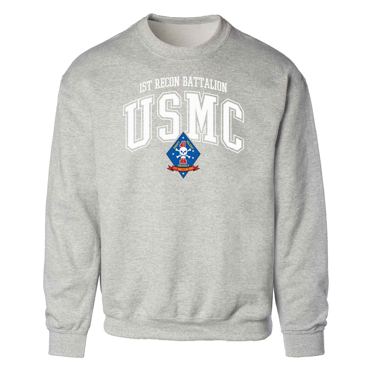 1st Recon Battalion Arched Sweatshirt - SGT GRIT