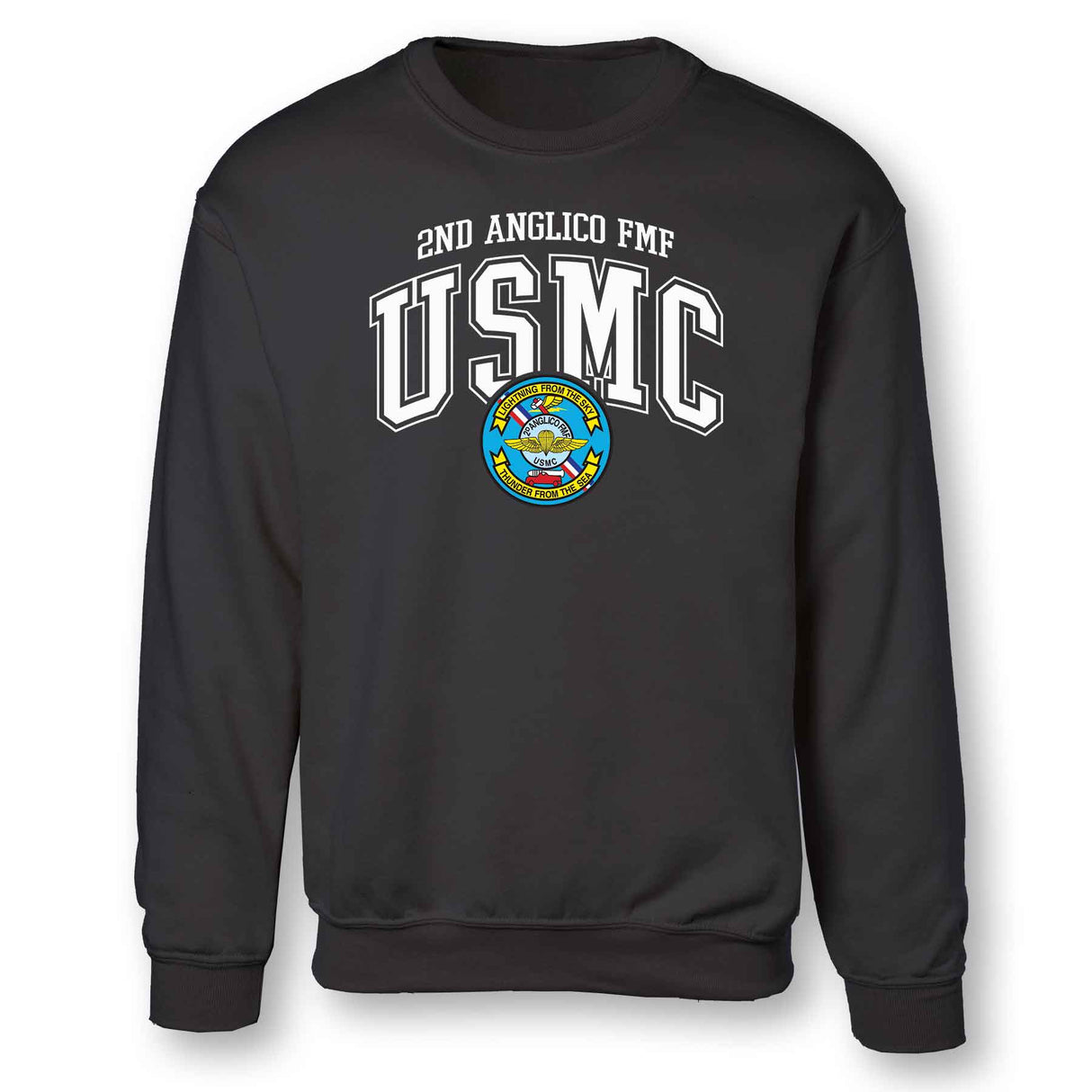 2D Anglico FMF Arched Sweatshirt - SGT GRIT
