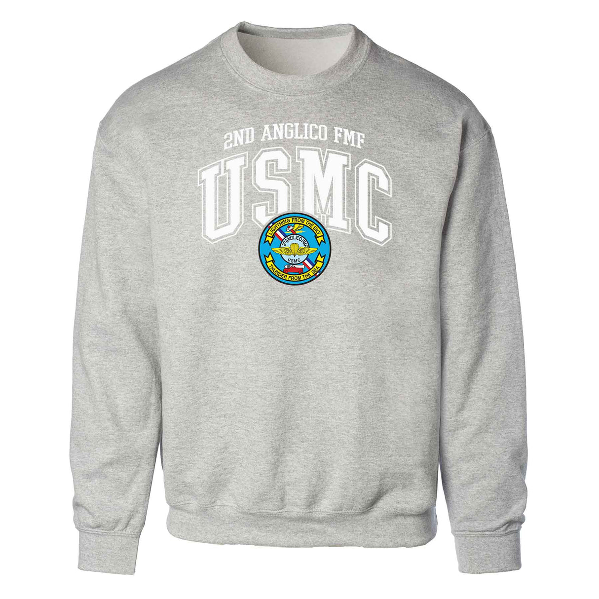 2D Anglico FMF Arched Sweatshirt - SGT GRIT