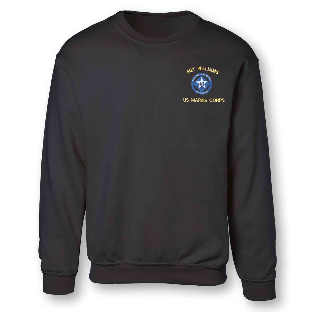 3rd Battalion 6th Marines Embroidered Sweatshirt - SGT GRIT