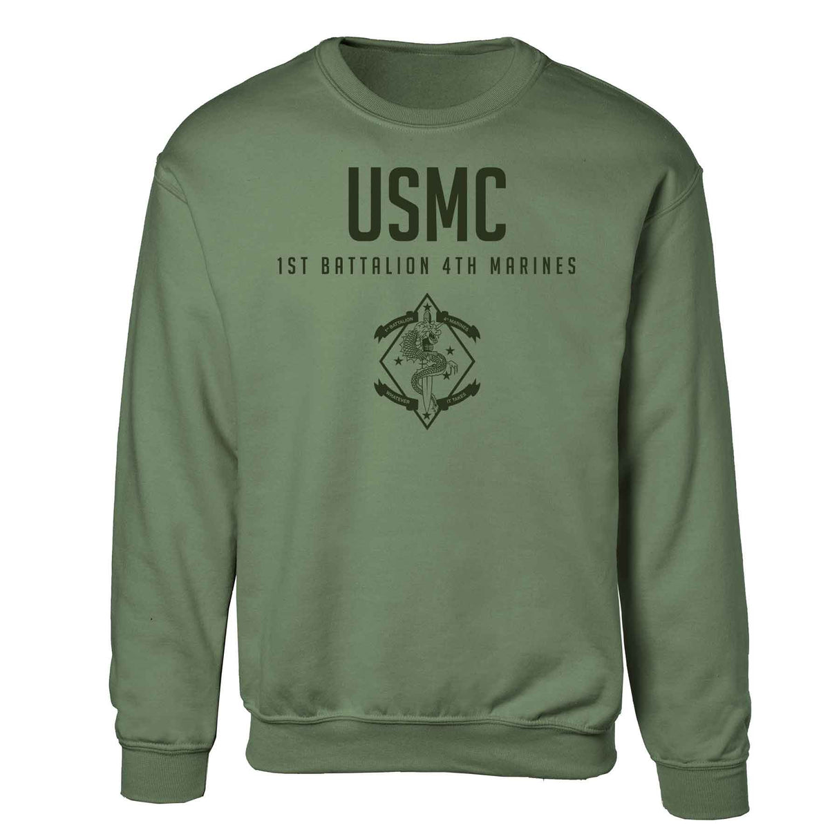 1st Battalion 4th Marines Tonal Sweatshirt - SGT GRIT