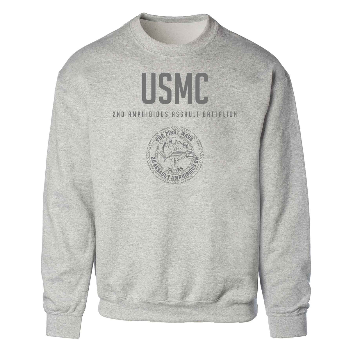 2nd Assualt Amphibious Bn Tonal Sweatshirt - SGT GRIT