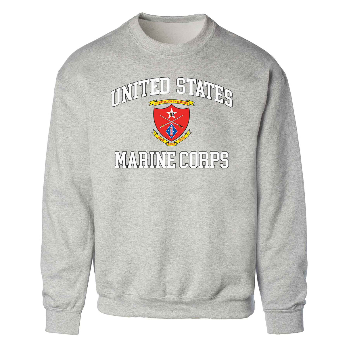 1st Battalion 5th Marines USMC Sweatshirt - SGT GRIT