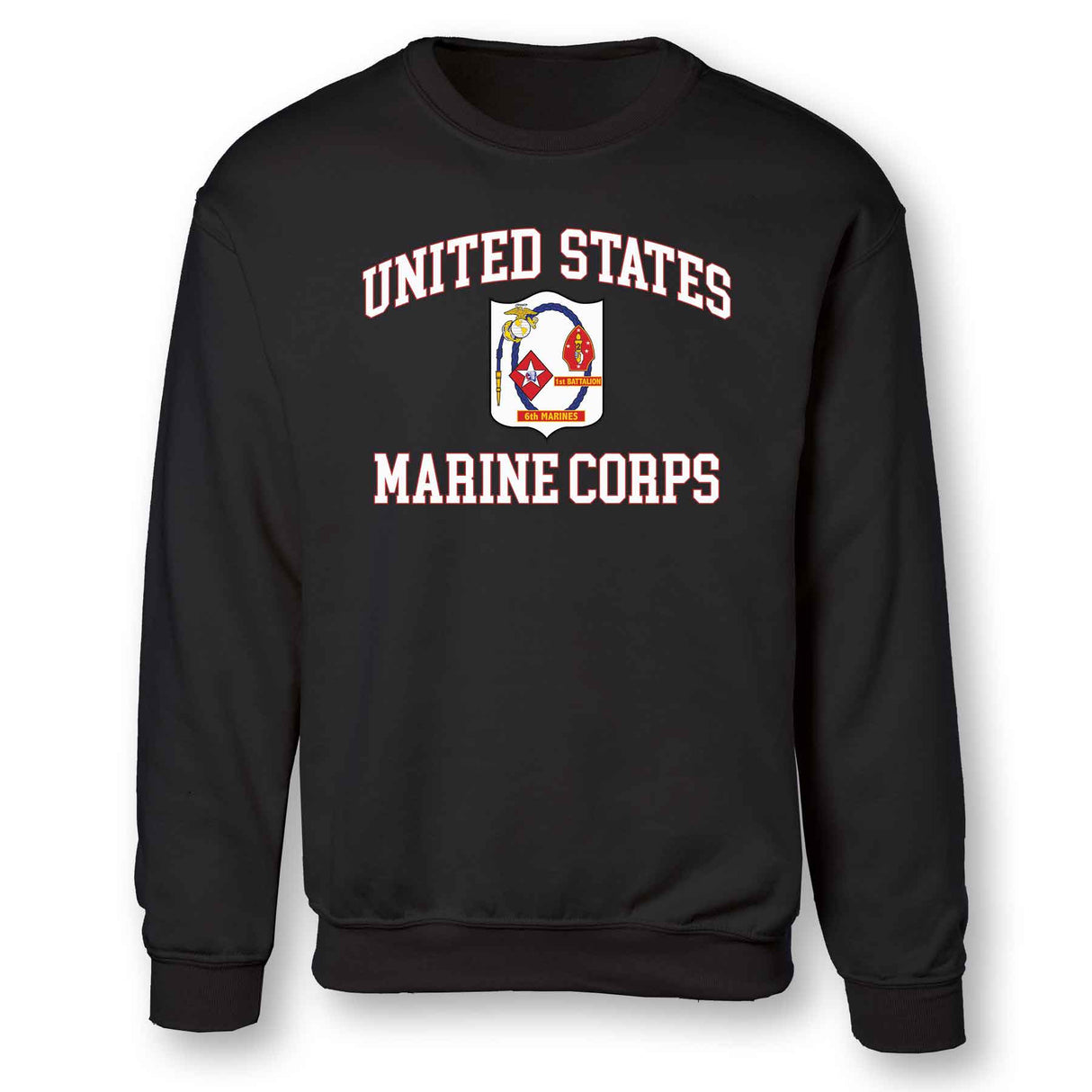 1st Battalion 6th Marines USMC Sweatshirt - SGT GRIT