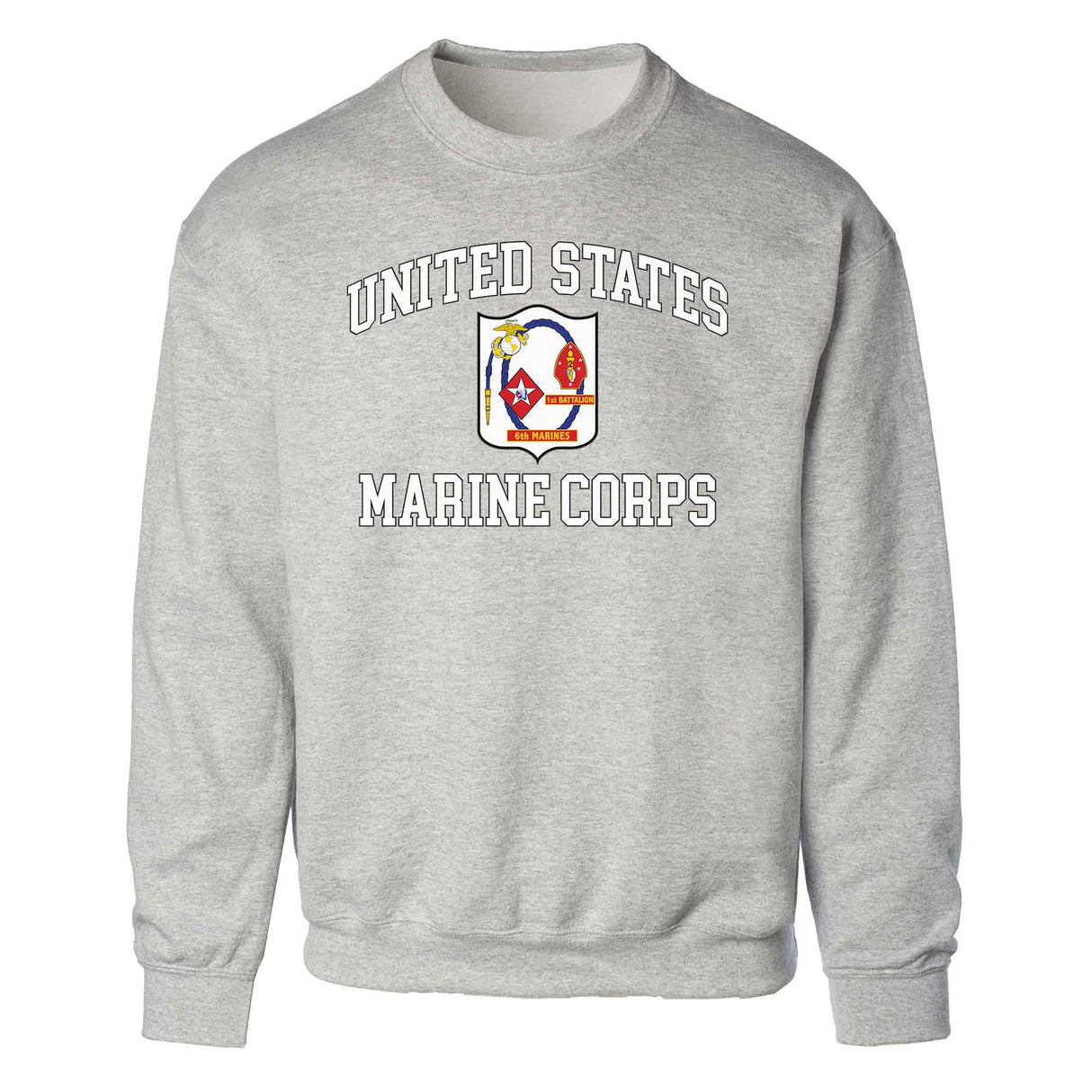1st Battalion 6th Marines USMC Sweatshirt - SGT GRIT