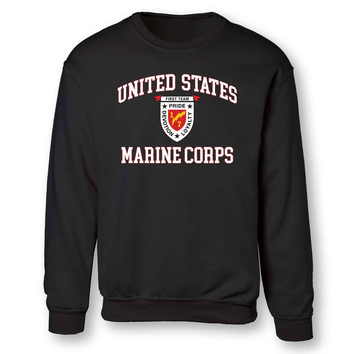 1st Battalion 7th Marines USMC Sweatshirt - SGT GRIT