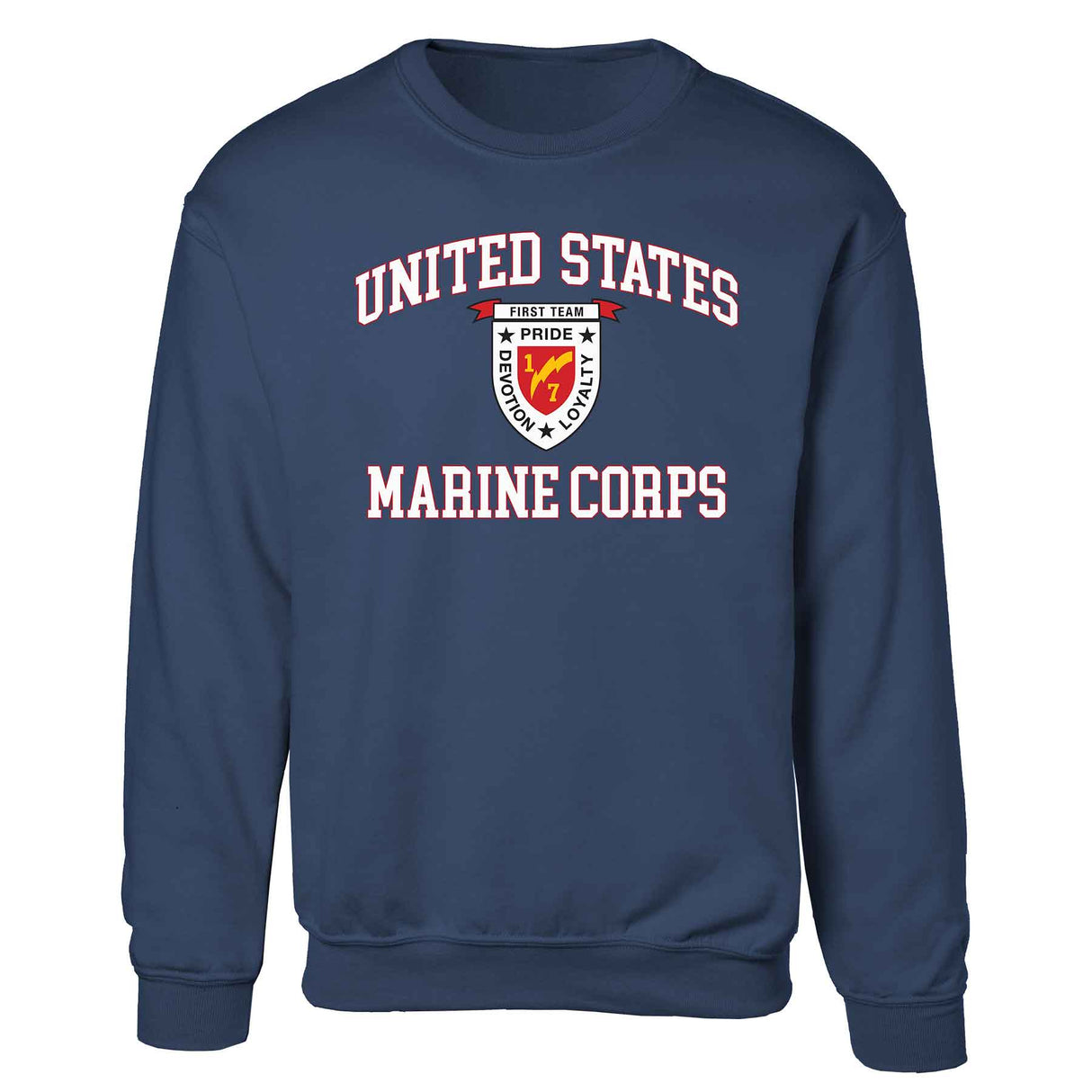 1st Battalion 7th Marines USMC Sweatshirt - SGT GRIT