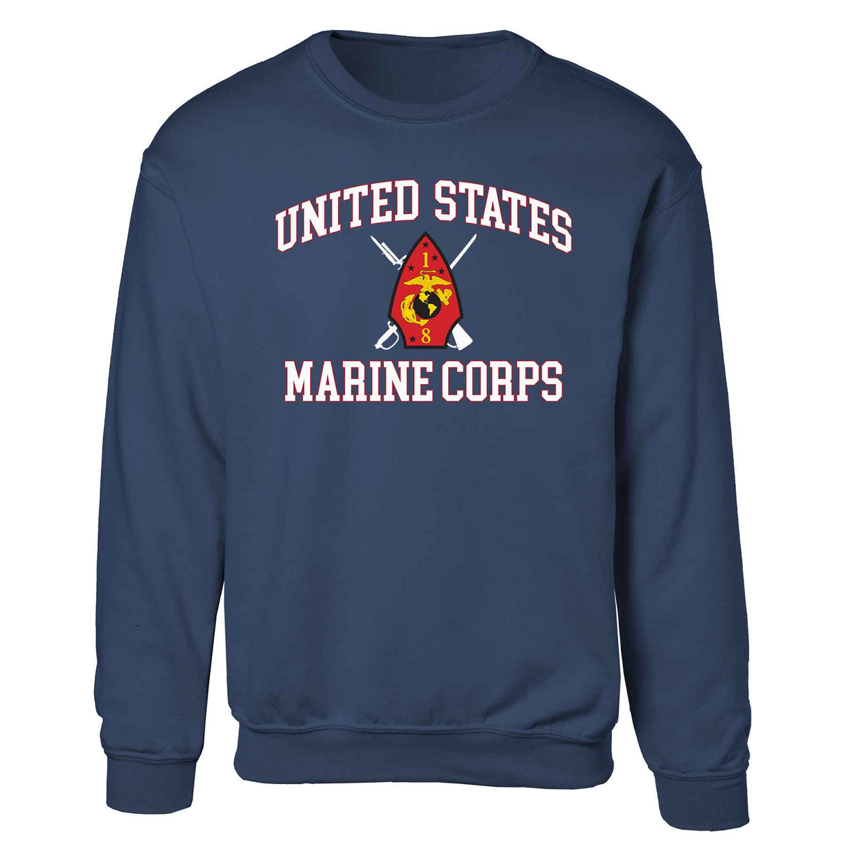 1st Battalion 8th Marines USMC Sweatshirt - SGT GRIT