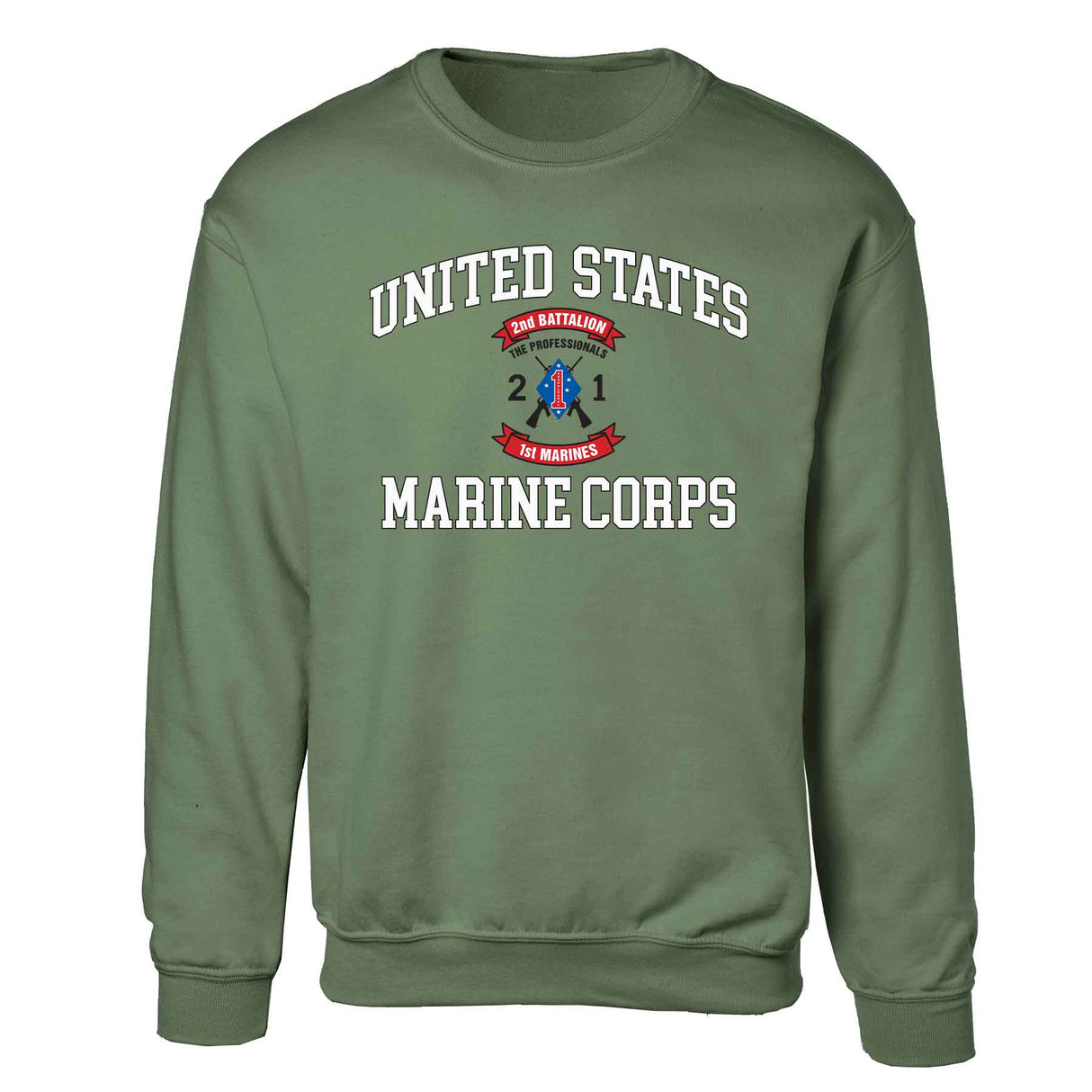 2nd Battalion 1st Marines USMC Sweatshirt - SGT GRIT