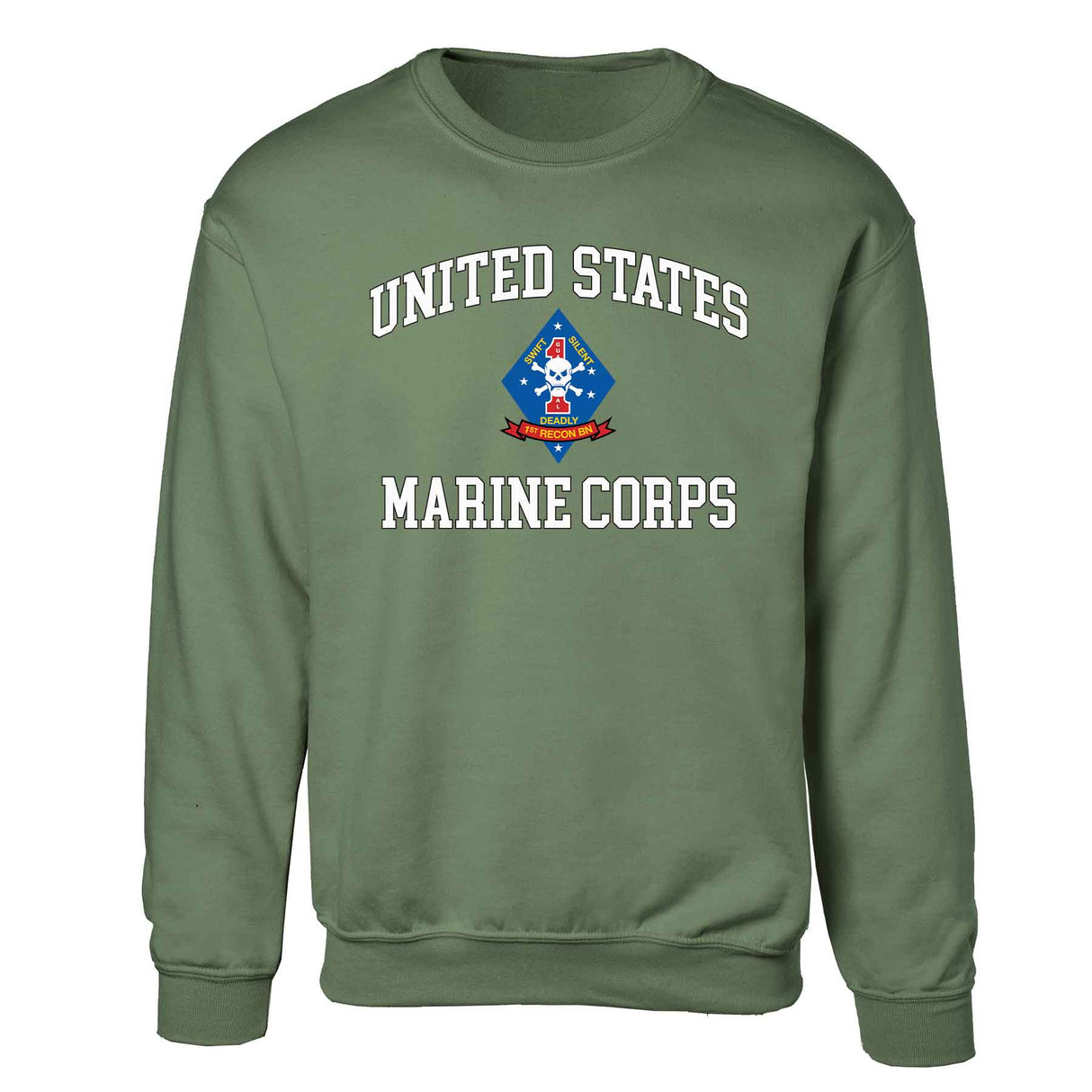 1st Recon Battalion USMC Sweatshirt - SGT GRIT