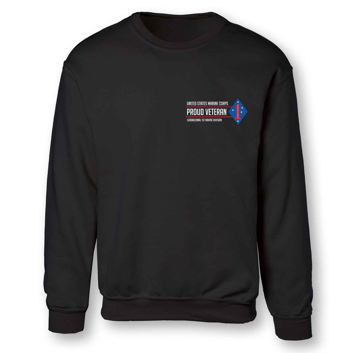 Guadalcanal 1st Marine Division Proud Veteran Sweatshirt - SGT GRIT